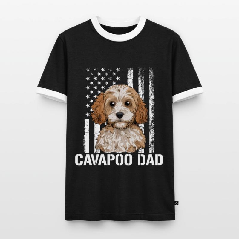 Chien Cavapoo, Cavapoo T-shirt contrasté Homme