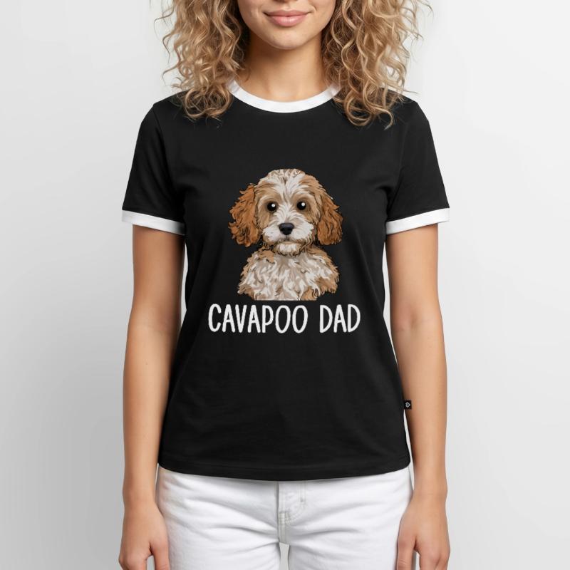 Cavapoo Papa, Cavapoo T-shirt contrasté Homme