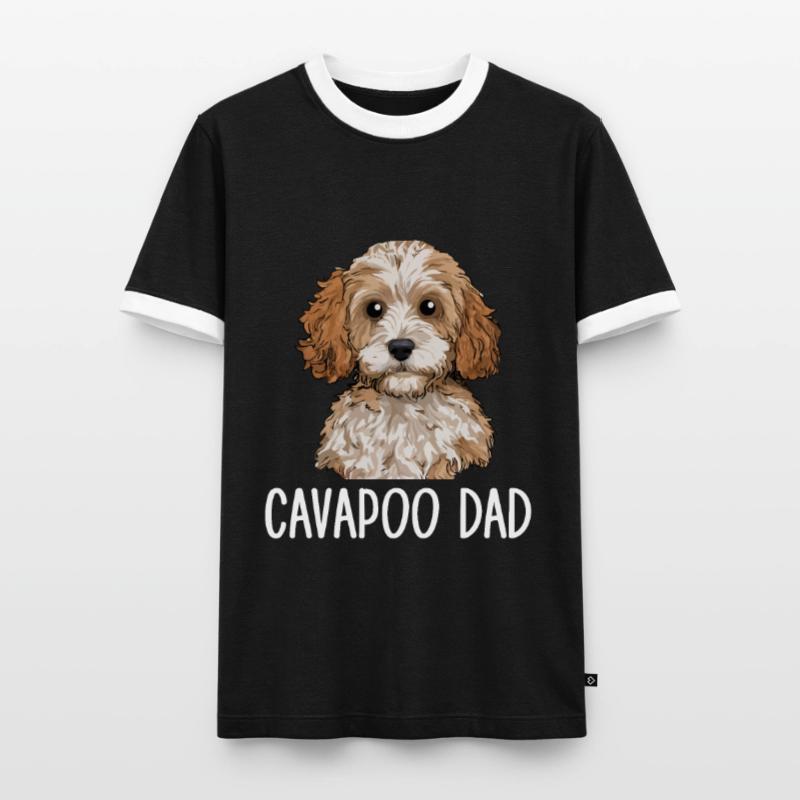 Cavapoo Papa, Cavapoo T-shirt contrasté Homme