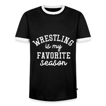 Wrestling Mom - Wrestler Mom Outfit Mom Wrestlingm - Männer Kontrast-T-Shirt - Schwarz/Weiß - Vorne - AI Model Female 172 light (172cm) & AI Model Male 178 light (178cm)