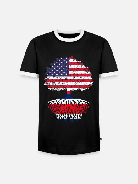 costa rican tree, costa rica - Männer Kontrast-T-Shirt - Schwarz/Weiß