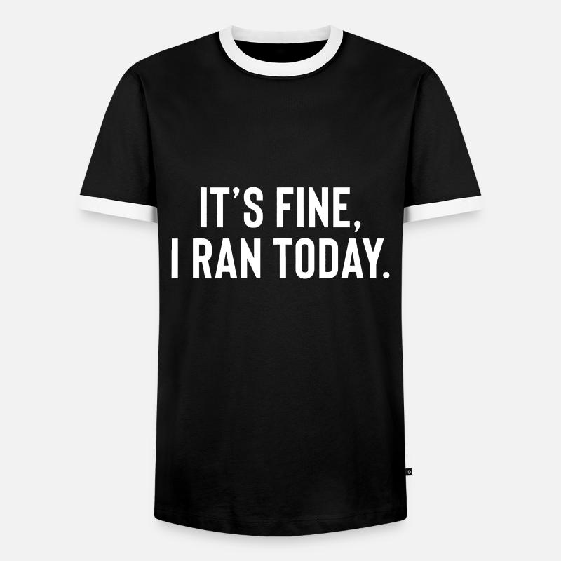 Lustiges Jogging- oder Laufgeschenk - Männer Kontrast-T-Shirt - Schwarz/Weiß