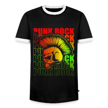 Punk Rock Pogo Anarchie Punks Punk Rocker Punk - Männer Kontrast-T-Shirt - Schwarz/Weiß - Vorne - AI Model Female 172 light (172cm) & AI Model Male 178 light (178cm)