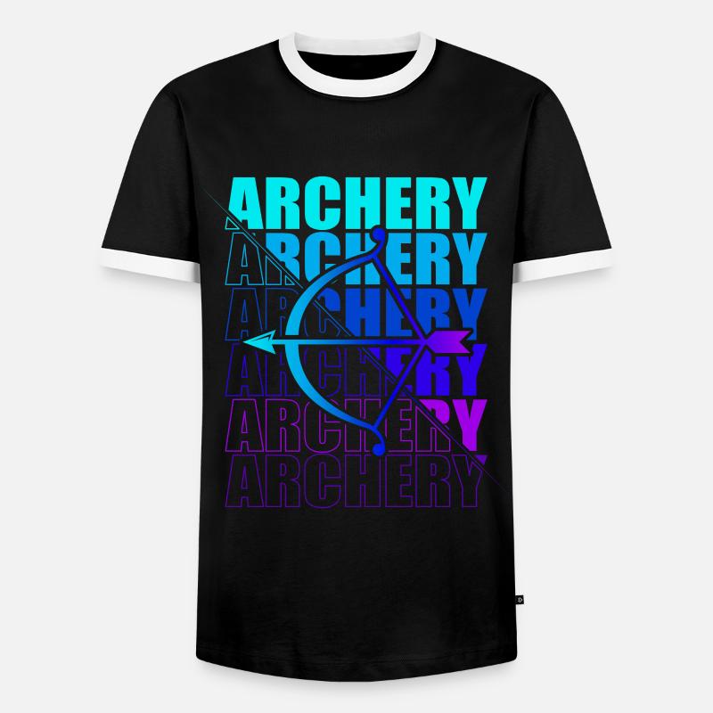 Archery Archer Archery Bow - Men's Ringer Shirt - black/white