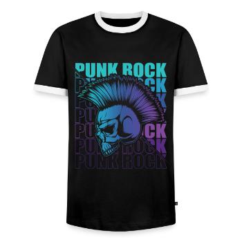 Punk Rock Pogo Anarchie Punks Punk Rocker Punk - Männer Kontrast-T-Shirt - Schwarz/Weiß - Vorne - AI Model Female 172 light (172cm) & AI Model Male 178 light (178cm)