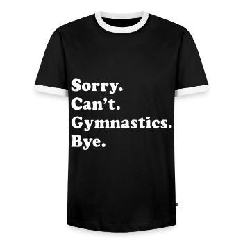 Lustiges Gymnastikgeschenk für Männer, Frauen, Jungen oder Mädchen - Männer Kontrast-T-Shirt - Schwarz/Weiß - Vorne - AI Model Female 172 light (172cm) & AI Model Male 178 light (178cm)
