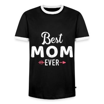 Meilleure fête des mères de tous les temps - T-shirt contrasté Homme - noir/blanc - Devant - AI Model Female 172 light (172cm) & AI Model Male 178 light (178cm)