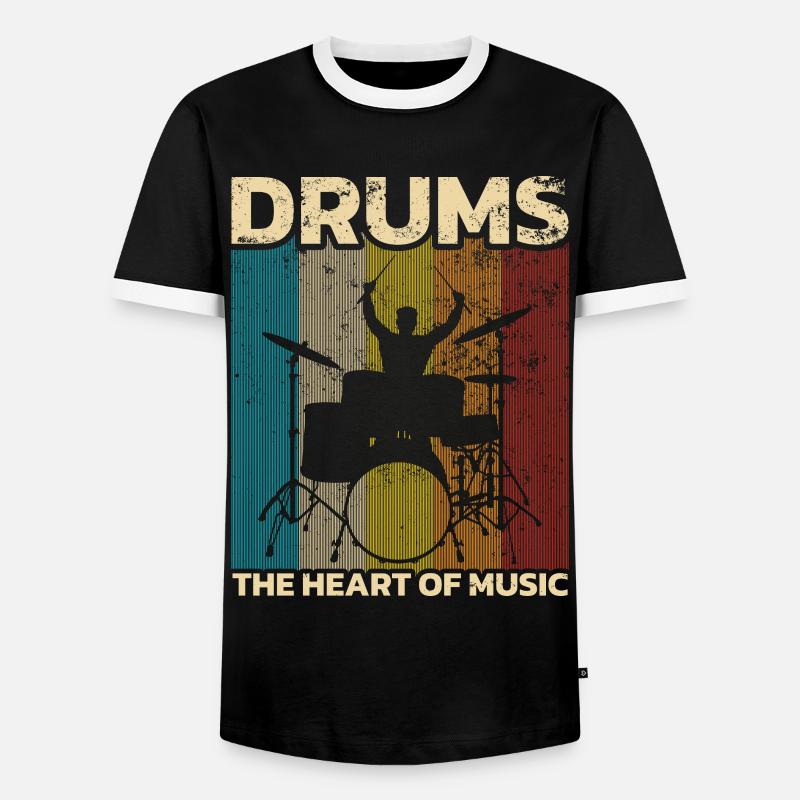 Drummers Drummers Drummers Drummers - Men's Ringer Shirt - black/white