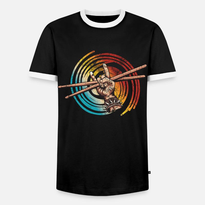 Drummers Drummers Drummers Drummers - Men's Ringer Shirt - black/white