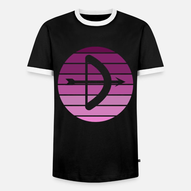 Bogen Schießen Geschenk Spruch Bogenschießen - Männer Kontrast-T-Shirt - Schwarz/Weiß