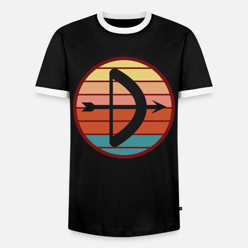 Bogen Schießen Geschenk Spruch Bogenschießen - Männer Kontrast-T-Shirt - Schwarz/Weiß