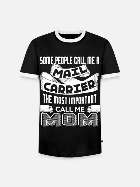 Mail Carrier Mail Carrier Mom - Men's Ringer Shirt - black/white