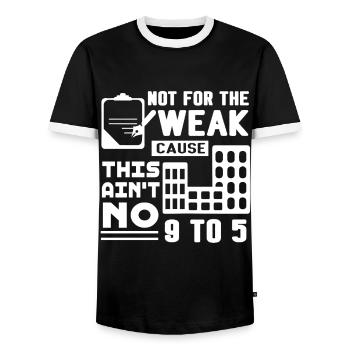 Real Estate Real Estate Agent Not For The Weak - Men's Ringer Shirt - black/white - Front - AI Model Female 172 light (172cm) & AI Model Male 178 light (178cm)