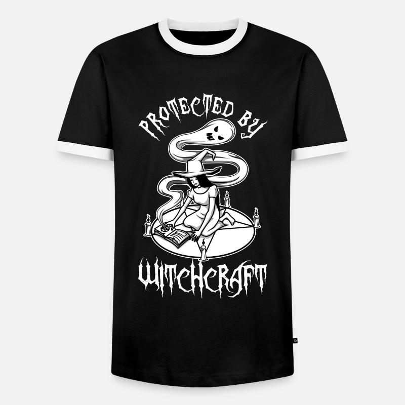 Protected By Witchcraft - Men's Ringer Shirt - black/white