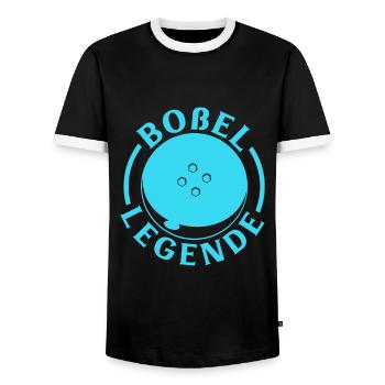 Boßel Legende - Boßeln - Männer Kontrast-T-Shirt - Schwarz/Weiß - Vorne - AI Model Female 172 light (172cm) & AI Model Male 178 light (178cm)