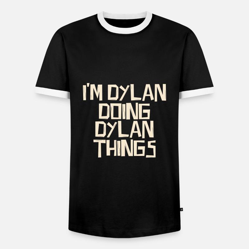 I'm Dylan doing Dylan things - Männer Kontrast-T-Shirt - Schwarz/Weiß