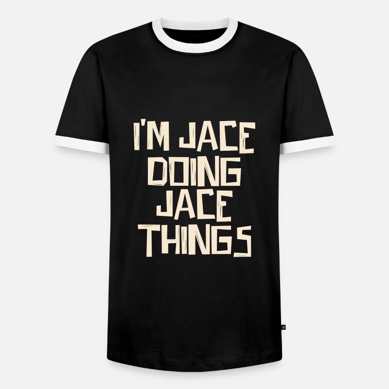 I'm Jace doing Jace things - Männer Kontrast-T-Shirt - Schwarz/Weiß