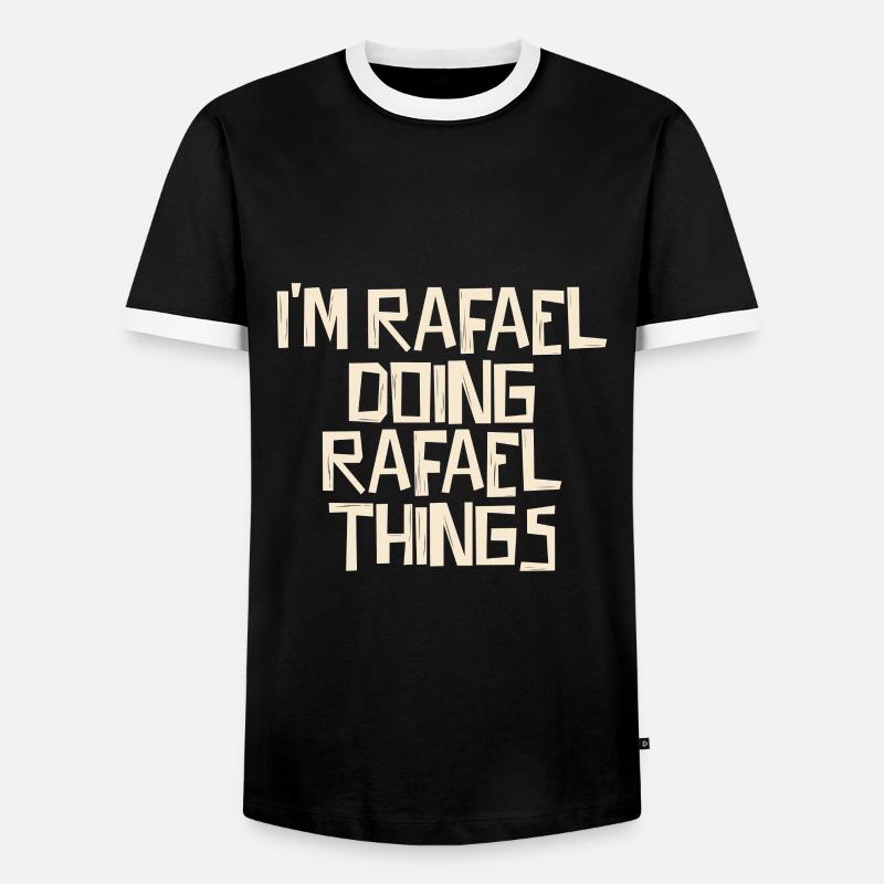 I'm Rafael doing Rafael things - Männer Kontrast-T-Shirt - Schwarz/Weiß