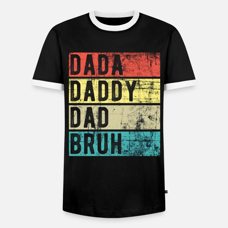 Dada Daddy Dad Bruh - Men's Ringer Shirt - black/white