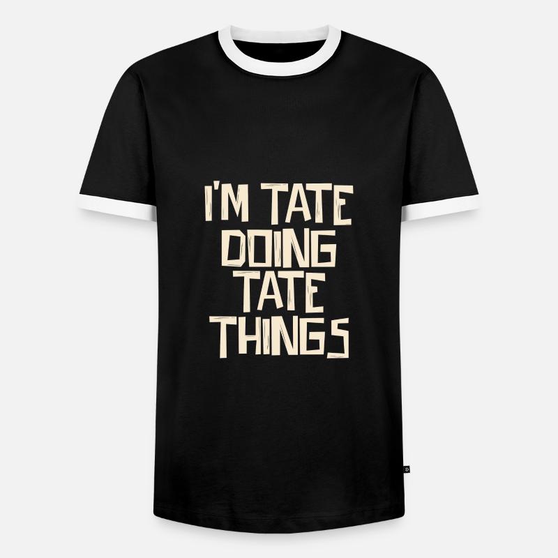 I'm Tate doing Tate things - Männer Kontrast-T-Shirt - Schwarz/Weiß