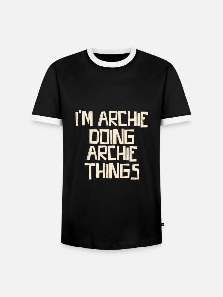 I'm Archie doing Archie things - Männer Kontrast-T-Shirt - Schwarz/Weiß