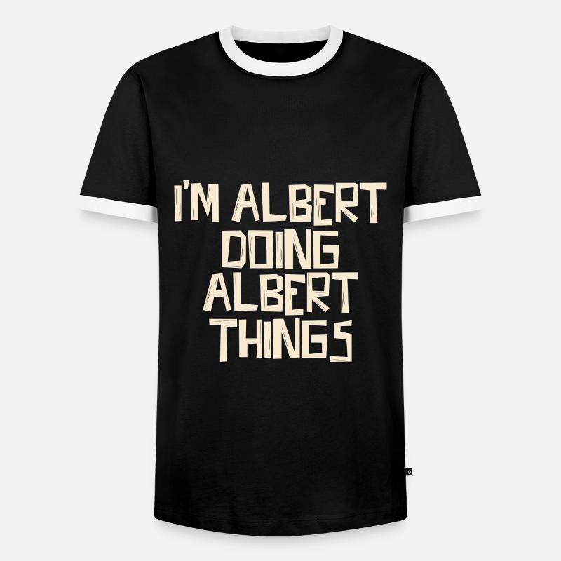 I'm Albert doing Albert things - Männer Kontrast-T-Shirt - Schwarz/Weiß