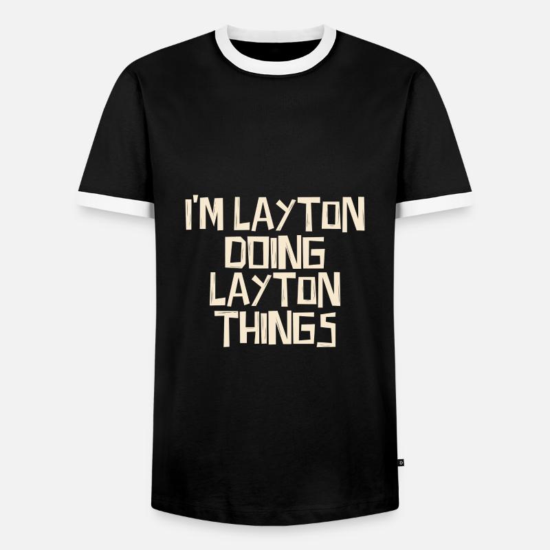 I'm Layton doing Layton things - Männer Kontrast-T-Shirt - Schwarz/Weiß