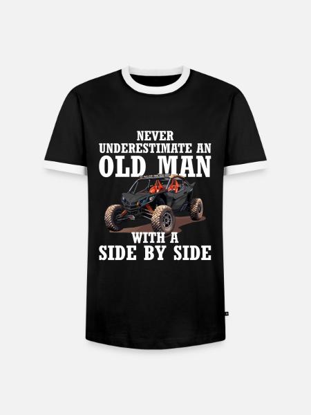 UTV SXS Racing - Männer Kontrast-T-Shirt - Schwarz/Weiß