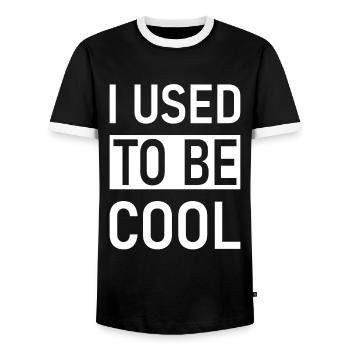 J’avais l’habitude d’être cool - T-shirt contrasté Homme - noir/blanc - Devant - AI Model Female 172 light (172cm) & AI Model Male 178 light (178cm)