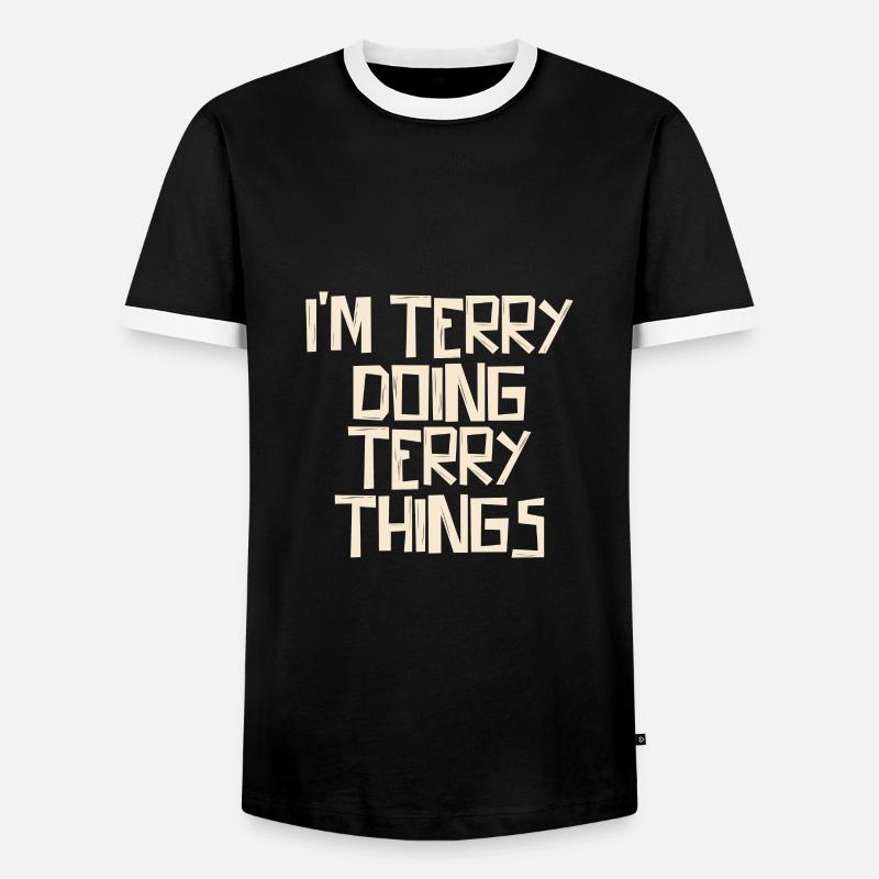 I'm Terry doing Terry things - Männer Kontrast-T-Shirt - Schwarz/Weiß