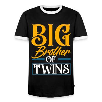 Großer Bruder Von Zwillingen Neuer Bruder Geschwister Lustig Twi - Männer Kontrast-T-Shirt - Schwarz/Weiß - Vorne - AI Model Female 172 light (172cm) & AI Model Male 178 light (178cm)