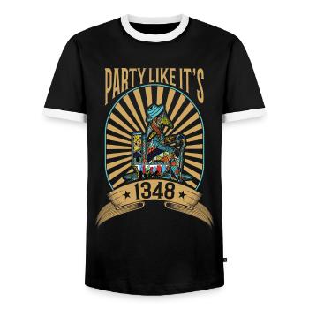 Médecin, médecin, étudiant en médecine, diplômé - T-shirt contrasté Homme - noir/blanc - Devant - AI Model Female 172 light (172cm) & AI Model Male 178 light (178cm)