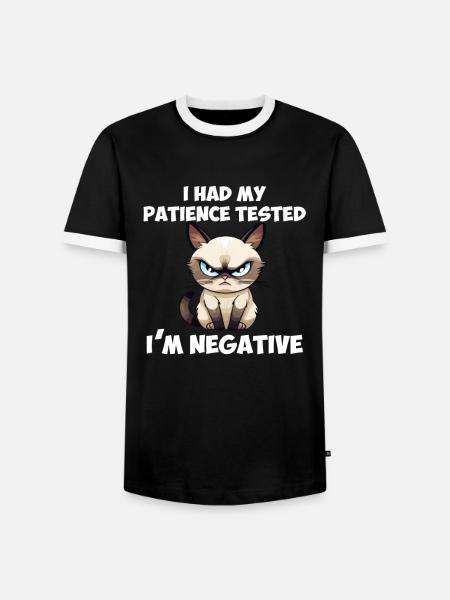 i had my patience tested - Männer Kontrast-T-Shirt - Schwarz/Weiß