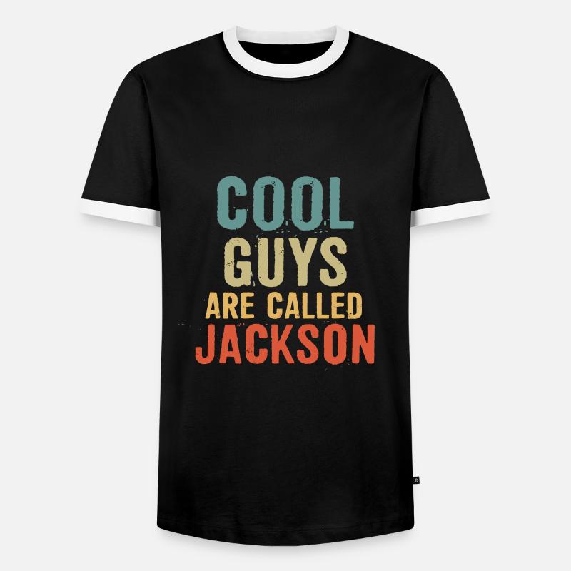 Cool guys are called Jackson - Männer Kontrast-T-Shirt - Schwarz/Weiß