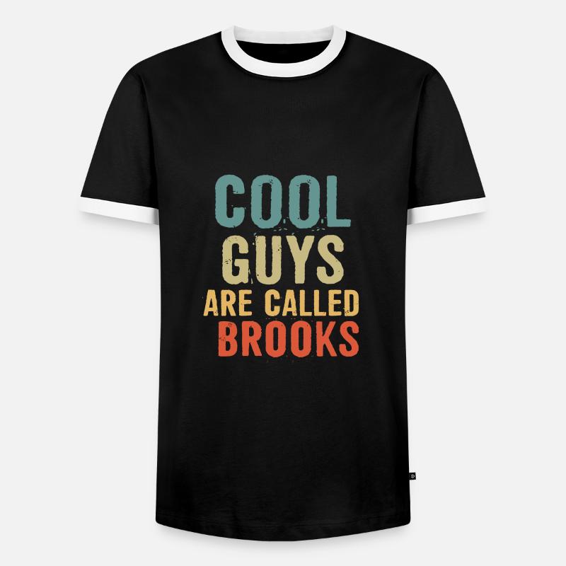 Cool guys are called brooks - Männer Kontrast-T-Shirt - Schwarz/Weiß