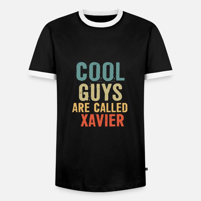 Cool guys are called xavier - Männer Kontrast-T-Shirt - Schwarz/Weiß