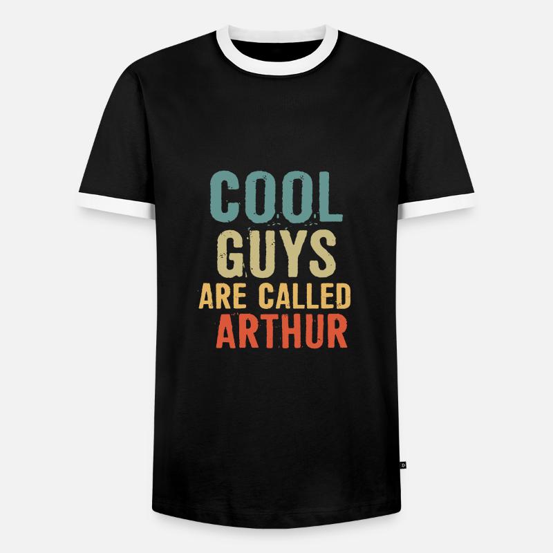 Cool guys are called arthur - Männer Kontrast-T-Shirt - Schwarz/Weiß
