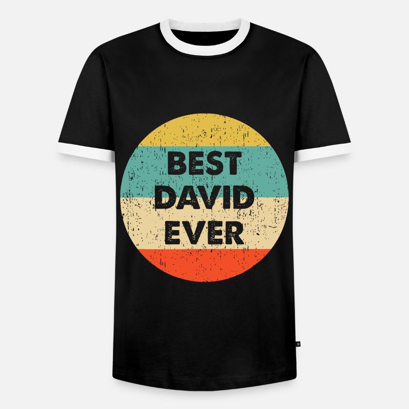 David Name - Men's Ringer Shirt - black/white