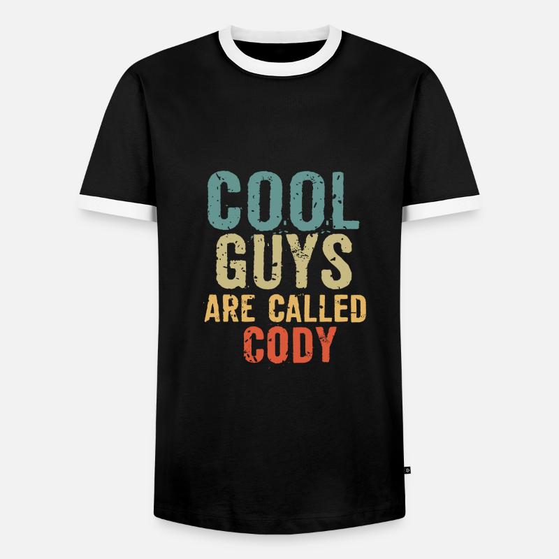 Cool guys are called cody - Männer Kontrast-T-Shirt - Schwarz/Weiß