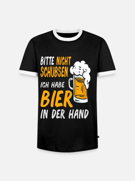 Bier Bierliebhaber Biertrinker - Männer Kontrast-T-Shirt - Schwarz/Weiß