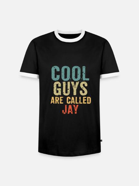 Cool guys are called jay - Männer Kontrast-T-Shirt - Schwarz/Weiß