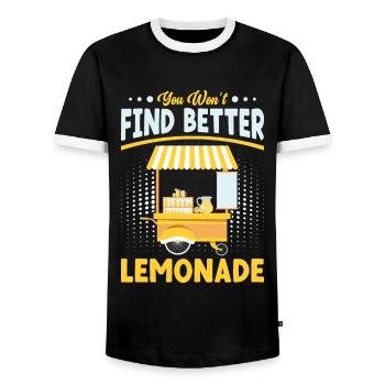 Distributeur de sodas Jus de citron Meilleure limonade - T-shirt contrasté Homme - noir/blanc - Devant - AI Model Female 172 light (172cm) & AI Model Male 178 light (178cm)