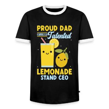Fier papa très talentueux PDG de Lemonade Stand - T-shirt contrasté Homme - noir/blanc - Devant - AI Model Female 172 light (172cm) & AI Model Male 178 light (178cm)