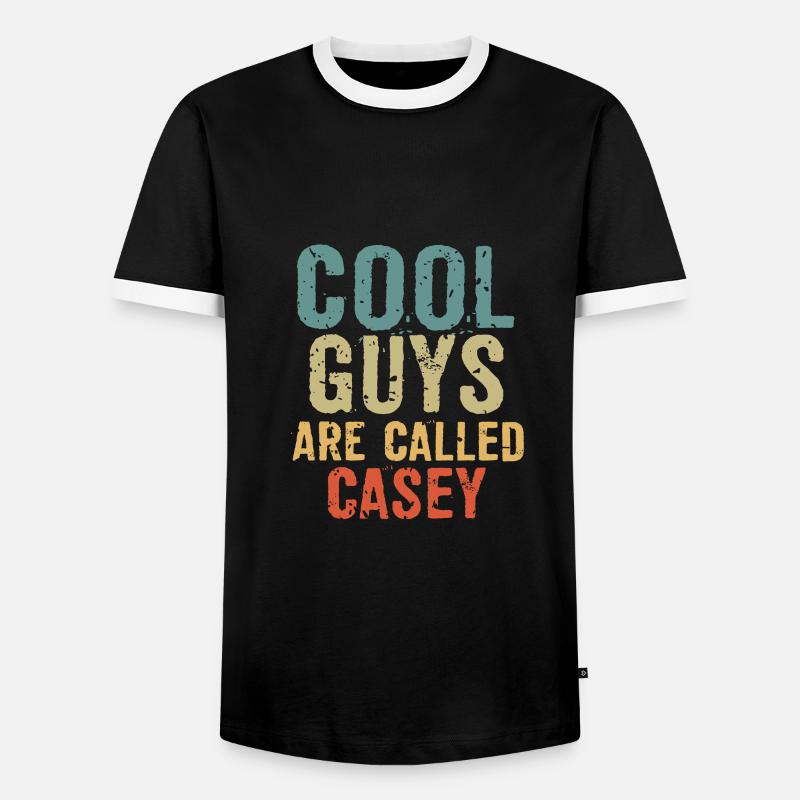Cool guys are called casey - Männer Kontrast-T-Shirt - Schwarz/Weiß