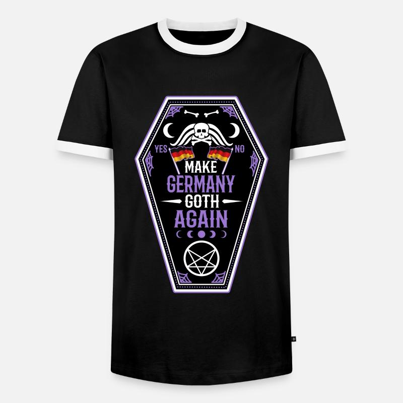 Make Germany goth again - Men's Ringer Shirt - black/white