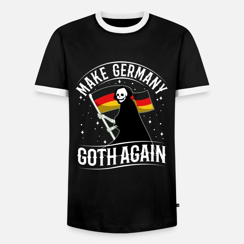 Make Germany goth again - Männer Kontrast-T-Shirt - Schwarz/Weiß