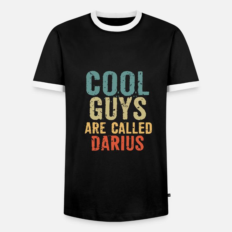 Cool guys are called darius - Männer Kontrast-T-Shirt - Schwarz/Weiß