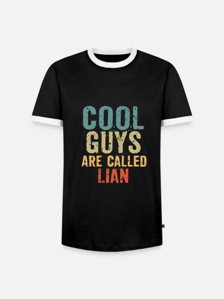 Cool guys are called lian - Männer Kontrast-T-Shirt - Schwarz/Weiß