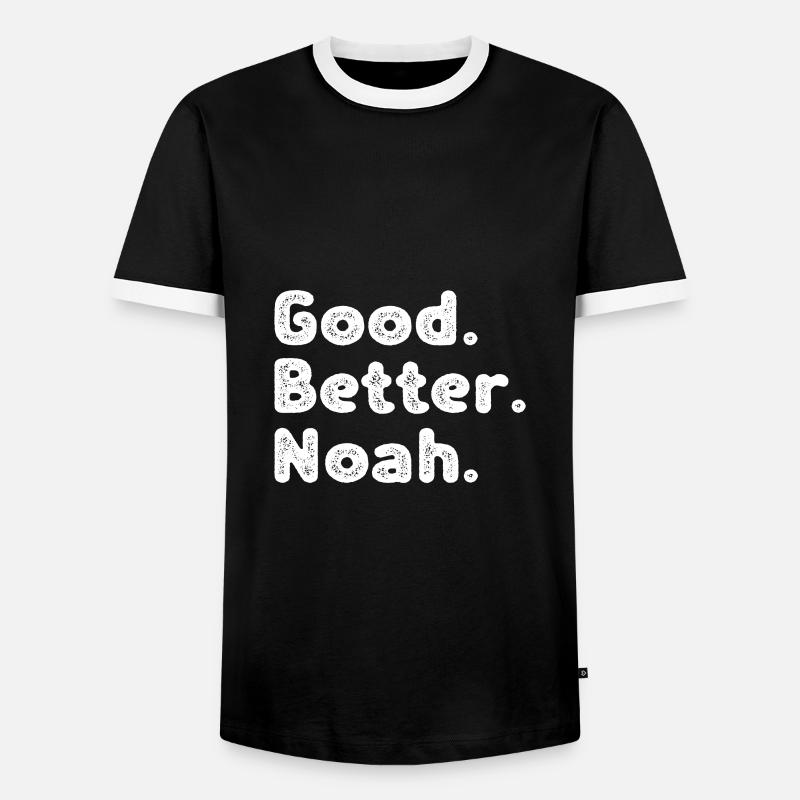 Good better Noah - Männer Kontrast-T-Shirt - Schwarz/Weiß