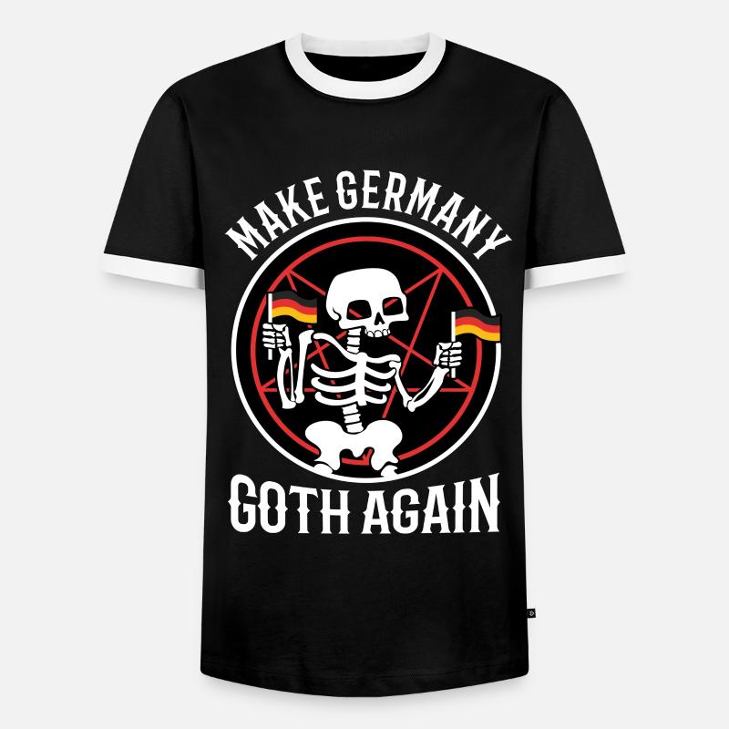 Make Germany goth again - Männer Kontrast-T-Shirt - Schwarz/Weiß